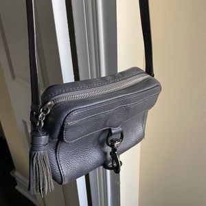 Gray Rebecca Minkoff Crossbody Camera Bag